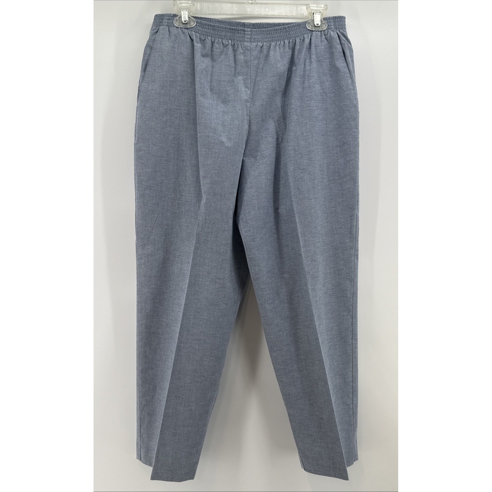 Alfred Dunner Denim Pants Womens 16P Blue Classic Elastic Waist